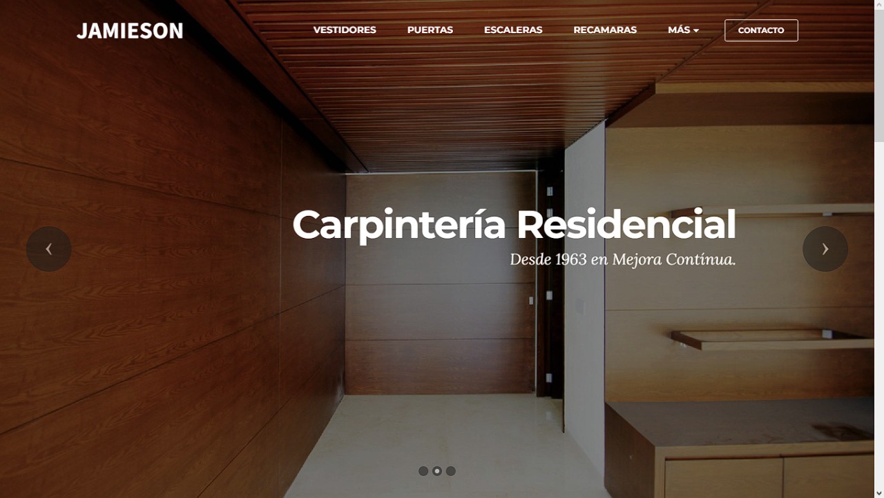 Diseño Web: Transformando la presencia en línea de JAMIESON CARPINTERIA
